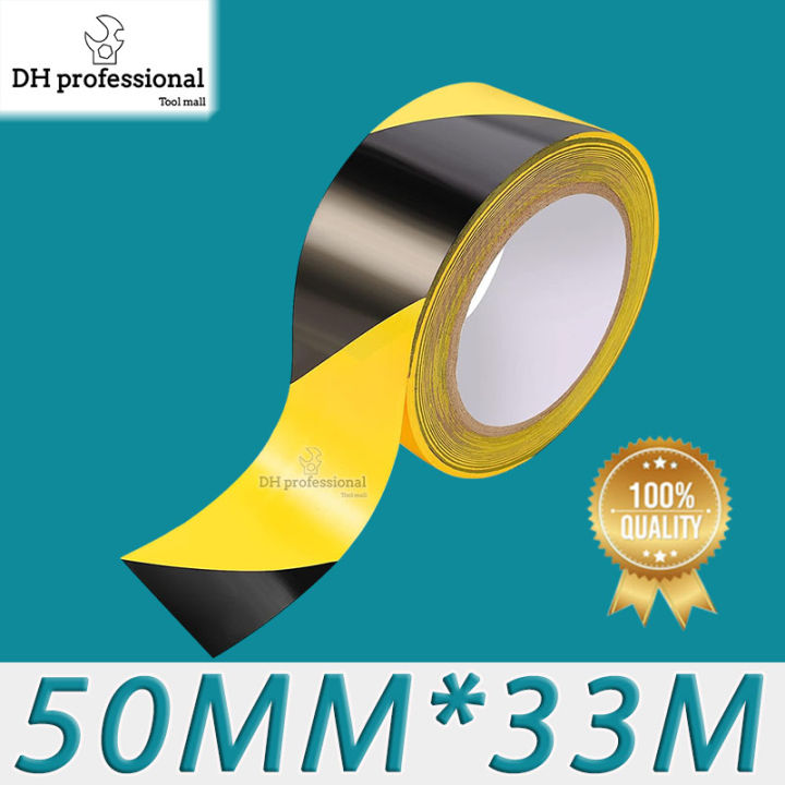 PVC Caution Tape Hazard Warning Tape Black Yellow Striped Barricade