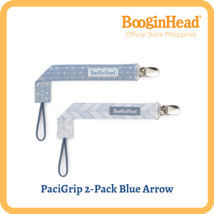 *40% OFF* BooginHead PaciGrip 2-Pack Universal Pacifier/Teether Clips - Blue Arrow