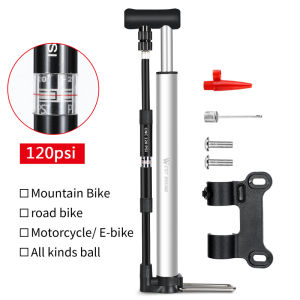 WEST BIKING Bơm Xe Đạp Bơm Cầm Tay Áp Suất Cao 120PSI Với Bơm Xe Đạp Leo Núi Phong Vũ Biểu Mini