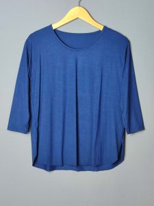 Kaos Spandek Wanita O Neck Lengan Panjang Rayon Melar