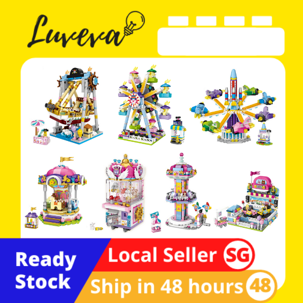Luveva Loz Lego moc mini Amusement Park Nanoblocks (Pirate ship - Main Image