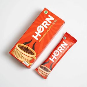 HORN by Dr. Boyke - 1 Box Isi 5  Sachet Suplemen Cokelat Serbuk Stamina Pria
