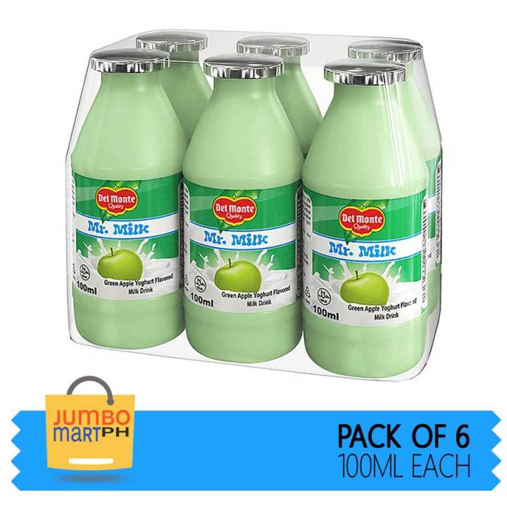 DEL MONTE MILK GREEN APPLE 100ML PACK OF (FLAVORS