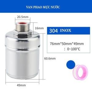 Phao Nước Chống Tràn Tự Động Van Cơ Nước Mini Tự Ngắt Khi Đầy Điều Chỉnh Mực Nước Chất Liệu Inox 304 Bền Đẹp Không Gỉ