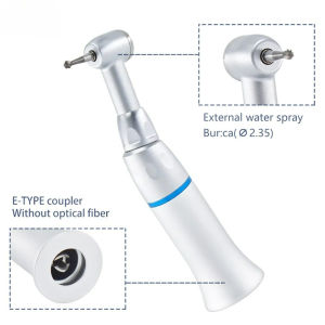 Dental Low Speed 1:1 Direct Drive Contra Angle Handpiece Push Button Accept 2.35mm CA Burs Professional Dentistry Equipment for Clinic Lab
