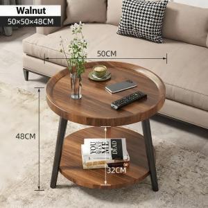 Nordic Minimalist Coffee Table Small Round Dual-Level Quality Assurance