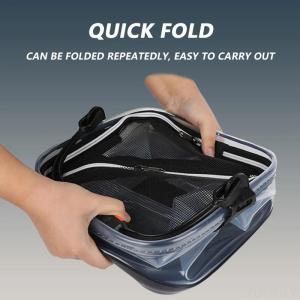 ZEEMIN Portable Fishing Bucket Foldable With Net Cover Live Fish Bucket EVA Transparent Water Pail With Rope For Wild Fishing Tackle