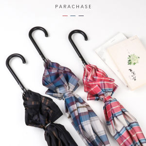 Parachase Umbrella Rain Women British Style Plaid Golf Umbrella Automatic Ultralight Travel Long Handle Umbrellas Girls Paraguas