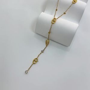 AEINS Classic style pig nose tassel titanium steel plated necklace 18K Non-fading French-style exquisite womens collarbone necklace