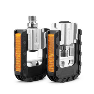【SG Delivery】ROCKBROS Bicycle Foldable Pedals Anti-slip Sealed Bearings Bike Pedal Aluminium Alloy Durable Universal Reflective Pedal For Folding Bike MTB