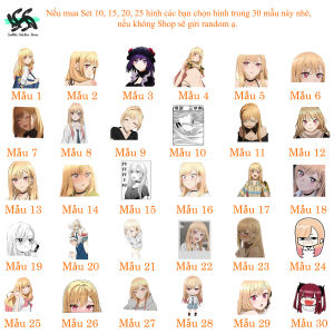 My Dress-Up Darling - Set 10/15/20/30 Sticker Marin Kitagawa anime/manga Nàng Nổi Loạn X Chàng Thợ May hinh dán trang trí chống nước chống xước