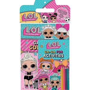 LOL Surprise Activity Pack With 4 Colour Pencils 1 Colouring Book 1 Activity Pack For Children Ages 3-7