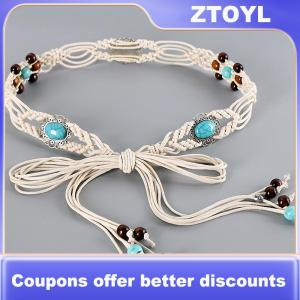 【ZTOYL】 Bohemian Style Retro Woven Dress Waist Chain For Women Trendy Tassel Pants Belt Versatile Fringed Rope Belt Fashion Accessory