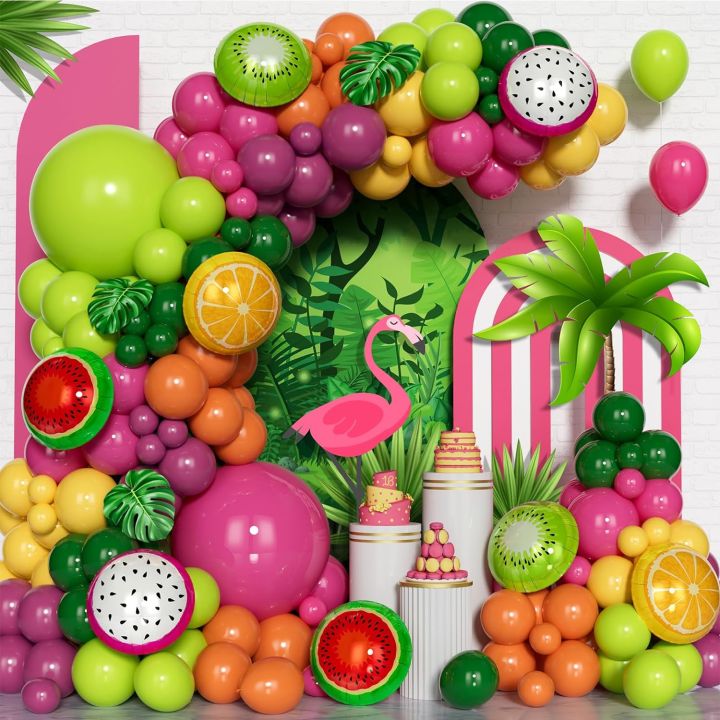 94pcs Fruit Theme Balloon Party Set Watermelon Kiwi Dragon Fruit