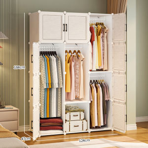 Wardrobe Clothes Cabinet  Open Wardrobe Clothes  Closet Cupboard Wardrobe For Clothes  Cabinet Clothes   Childrens Storage Cabinet Thick Wardrobe Strong and Durable for Rental Room 衣橱柜