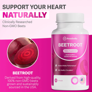 🌿 Beetroot Vitality Capsules – Natural Blood Support ✨ Rich in Iron & Folate甜菜根软糖胶囊