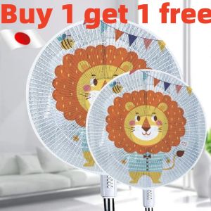 Electric fan cover for baby Electric fan cover protector Electric fan cover net replacement washable Adjustable Universal Electric Fan Mesh Cover Net Baby Finger Protection Dust Proof Safety Dustproof Kids Anti-Chuck Safety Washable Mesh Cute Cartoon Prot