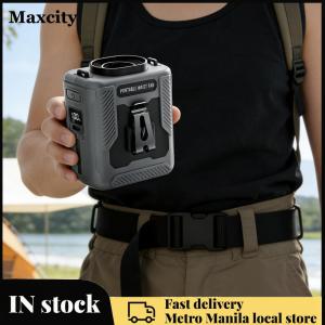 Mini Waist Clip Desk Fan with Built-in Light and 6000mAh Power Bank Rechargeable Portable Fan for Travel Camping Hiking and Office