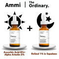 The Ordinary Vitamin C & Retinol Set / Morning Prevent & Night Correct / Repair & Anti-aging- 2x30ml. 
