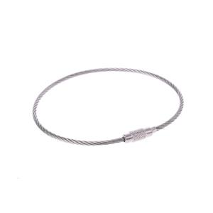 Dây không gỉ chùm chìa khóa móc khóa vòng tròn clip cho Móc chìa khóa cho vòng giữ chìa khóa cho chìa khóa thông minh Vòng lặp Dây cáp cho DIY jewe