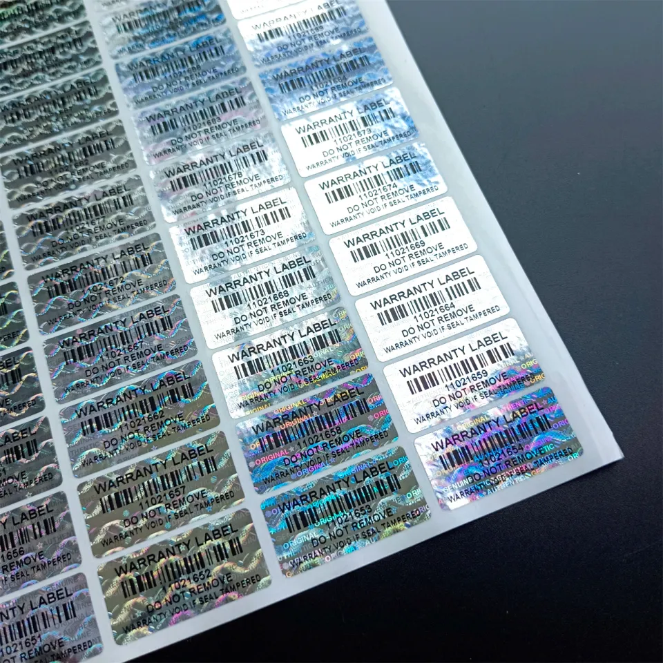 Hologram security label, printed individually - Der Plomben Shop
