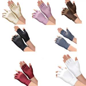 Women Sunblock Fingerless Gloves Wrist Length Sun Block Driving Glove for Women Cycling Golfing Fishing Outdoor Activity