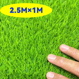 Karpet Rumput Sintetis Berkualitas Tinggi 25M×4M Dekorasi Rumput Palsu Tikar Rumput Bermuda Dekorasi Latar Belakang Taman Luar Ruangan