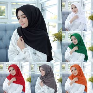 JILBAB VOAL Segi empat / bella aquare / HIJAB  LASER CUT  ISI 25 PCS