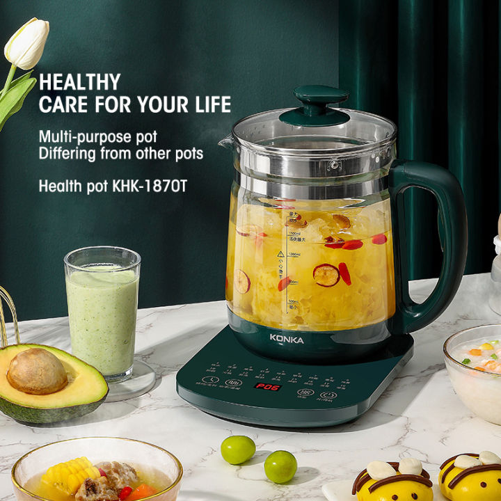 Konka 1.8L glass multifunctional automatic electric kettle health pot