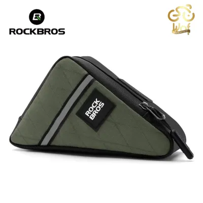 ROCKBROS B123 Tas Segitiga Tabung Rangka Sepeda Lipat Gunung Ultralight Mini Bicycle MTB Road Bike Portabel Ultralight Bag Tube Frame Triangle for Brompton Bike 0.3L Mini Bag Portable Fold