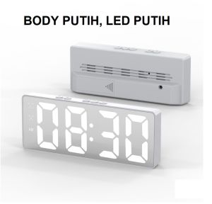 Jam Meja Digital LED (ANGKA BESAR) Digital Smart Alarm Clock Minimalis Modern Snooze Mode Kecerahan Weker Table Tidur