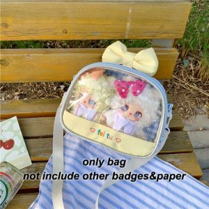 RJZ28 Zipper Garage Kits Figure Display Itabag Anime Idol Merchandise Storage Designer Toy Display Ita Bag Casual Crossbody Cotton Doll Transparent Pocket Bag Girls