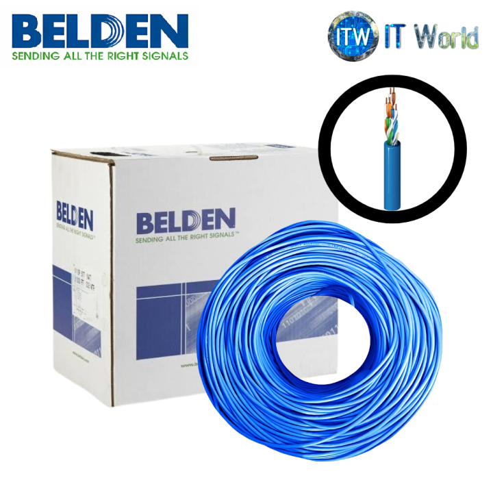 Itw | Belden LAN Cable CAT 6 4P 24AWG 305M UTP Unshielded AWG24 Blue ...