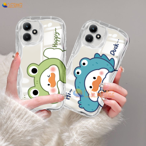 (Lokal Ready) Casesummer Casing hp Infinix Smart 8 Note 30 Hot 30i Note 12 G96 Hot 12 Play 11 Play 9 Play 10 Play Smart 5 Smart 6 Smart 7 Hot 20S Pasangan Bebek Teh Susu Lucu 3D Wavy Curved Edge Sarung Case