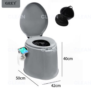 Plastic Portable Mobile Toilet With Armrest Inner Bucket for Adult Elderly Pregnant Patient Indoor Outdoor Picnic Use