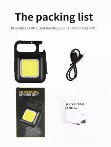 Metal Material Multifunctional USB rechargeable light usb led light mini light keychain light