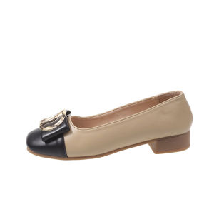 Hongtong WomenS Shallow Mouth Loafers 2026 Autumn New Fashion Soft Sole Square Toe WomenS Shoes
