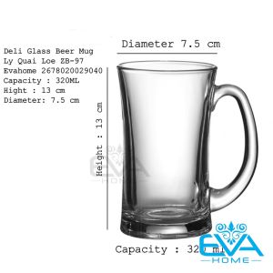 Các Mẫu Ly Uống Bia Thuỷ Tinh Có Quai Cầm Deli Dung Tích 320-410ML Series Heavy Glass Beer Mug 9.5-12.5 OZ