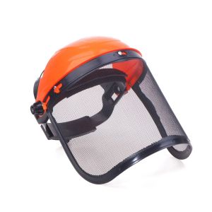 JKDESIGN With Full Face Grass Trimmer Helmet Mesh Face Protector Garden Helmet Safety Protective Garden Outdoor