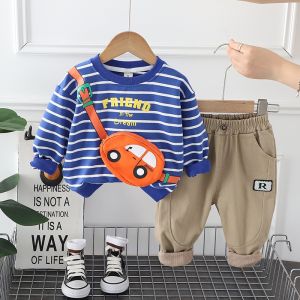 Setelan Anak Laki Laki Baju Set Kaos Lengan Panjang dan Celana Panjang Fashion MILLEN
