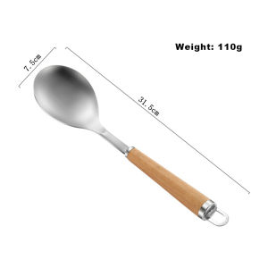 JustLiving 1 Chiếc Thìa Chảo Bằng Thép Không Gỉ 304 Thìa Chảo Thìa Nấu Ăn Thìa Súp Dụng Cụ Nhà Bếp Gia Dụng Bộ Đồ Dùng Nhà Bếp Gia Dụng Thìa/Thìa