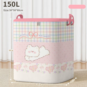 Danko กระเป๋าเก็บเสื้อผ้า ถุงเก็บของ กระเป๋าเก็บของ มีซิป กันน้ำและกันฝุ่น 150L ถุงเก็บผ้านวม ลายดอกไม้น่ารัก จุของได้เยอะ