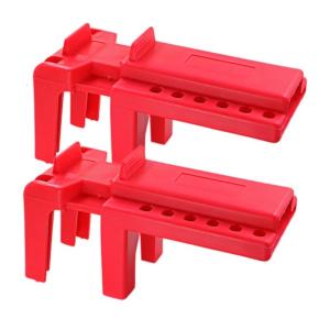 Adjustable Valves Lock Out Set Accessory with 1/2Inch to 4.25Inch Pipe Size Sturdy Plastic Construction 2Pcs Set