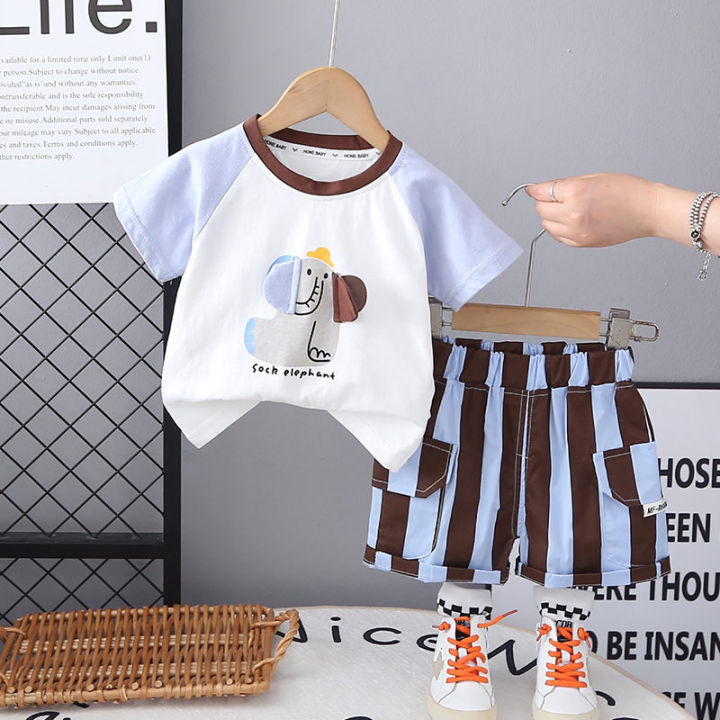 New Baby Summer Clothing Toddler Children Boy Short Sleeve Cartoon