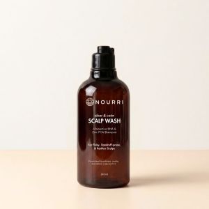 Nourri Scalp Wash (240ml) Bioactive BHA & Zinc PCA Therapy Sulfate-Free Fragrance-Free pH Balanced Targeted for Flakes & Itch Non-Stripping Gel Formula