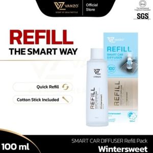 Vanzo Smart Diffuser Refill Package 100ml Car Home Perfume Air Freshener Secret Musk English Pear & Freesia Cloud Mist Tea Classic Blossom Wintersweet Smart Vibration Sensor Multiple Spray Modes Original Pewangi Kereta 汽车香水