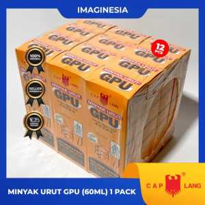 Minyak urut GPU (Paket Hemat 1doz isi 12pcs)kemasan 30ml-100ml.Cap Lang Liniment Oil GPU Eagle Brand.