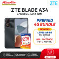 DITO ZTE Blade A34 4G PHONE KIT with Unli FB Data | 4GB+64GB | Octa-core Processor | 8MP Main Camera | 6.6” Big Screen| 5000mAh Battery. 