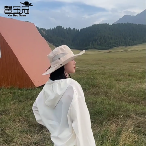 Outdoor Mountaineering Hat with Wide Brimmed Breathable Sunshade Fisherman Hat for Outdoor Activity