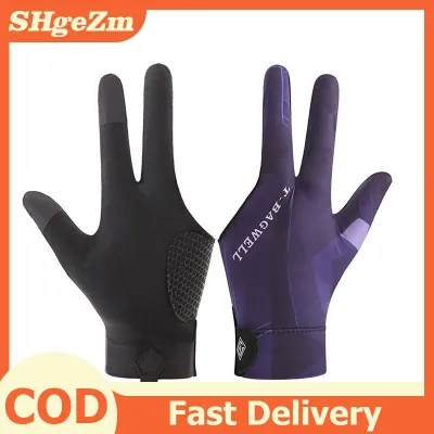 SHgeZm🔥🔥🔥 1pc Left Hand Billiards Glove Three Finger Snooker Billiard Glove Non Slip Stickers Elasticity Billiard Training Gloves